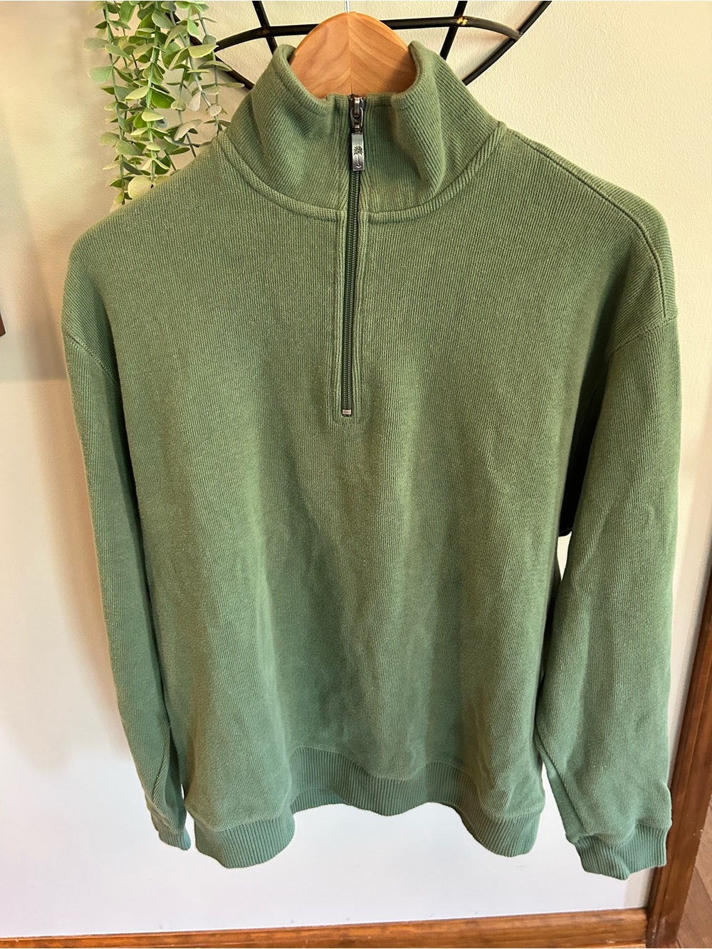 Paradise Collection Green Quarter-Zip Sweater